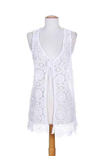 marilu gilets femme de couleur blanc