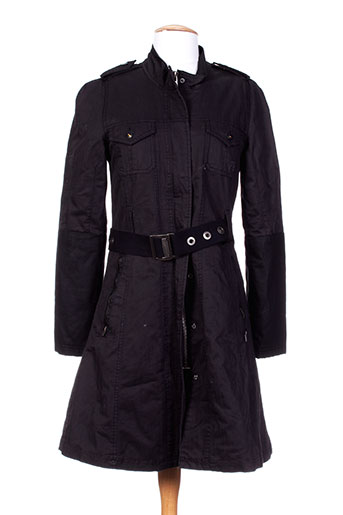 pepe jeans manteaux femme de couleur noir
