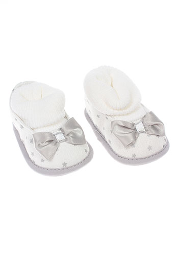 3 et pommes chaussons fille de couleur blanc (photo) 3 et pommes chaussons fille de couleur blanc (photo)