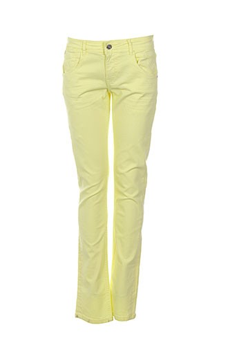 chipie pantalons fille de couleur jaune