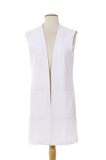 ichi gilets femme de couleur blanc