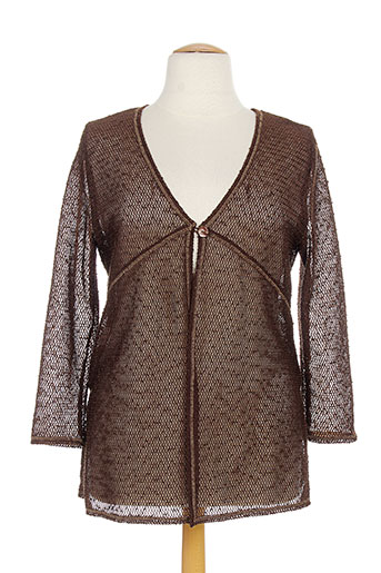 jean gabriel gilets femme de couleur marron
