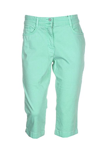 olsen pantacourts femme de couleur vert