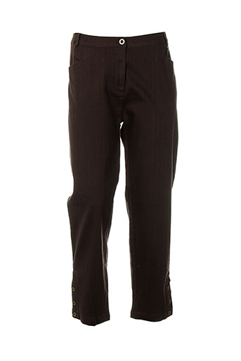 bleu salé pantalons femme de couleur marron
