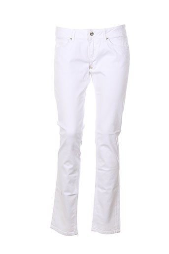 pepe jeans pantalons femme de couleur blanc