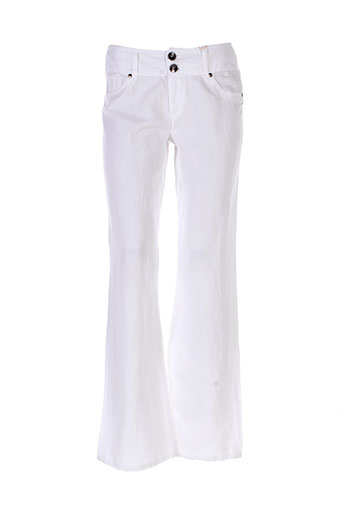 ddp pantalons femme de couleur blanc