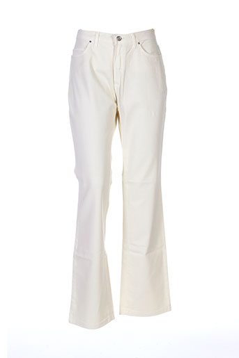 trussardi jeans pantalons femme de couleur beige
