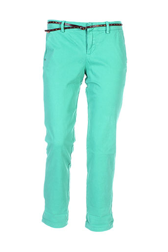 guess pantalons femme de couleur vert
