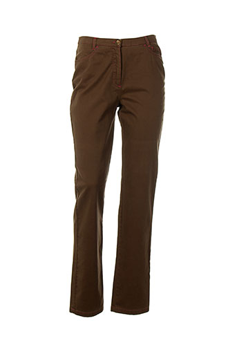 bleu de sym pantalons femme de couleur marron