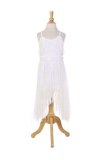 eliane et lena robes fille de couleur blanc