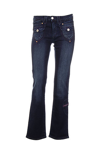 cimarron jeans fille de couleur bleu