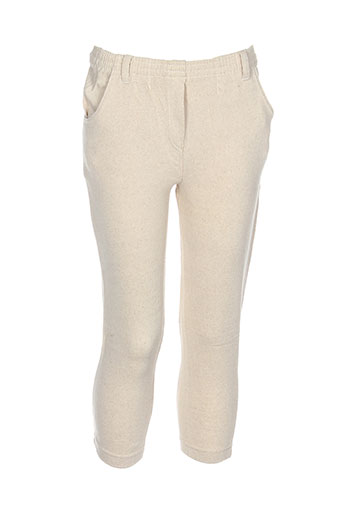 contre vents et marees pantalons fille de couleur beige