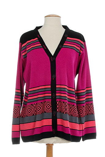 luisa ferri gilets femme de couleur rose