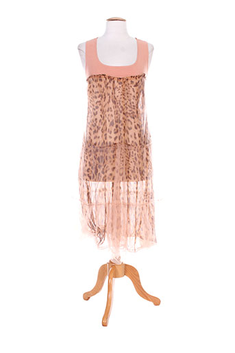 zoe la fee robes femme de couleur orange