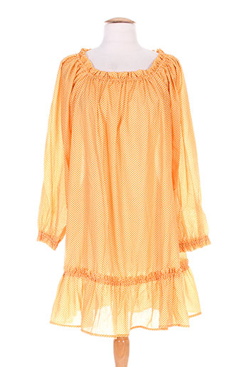 zoe la fee robes femme de couleur orange