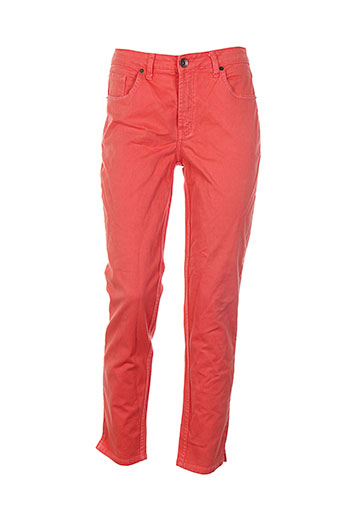 le lis blanc pantalons femme de couleur rouge