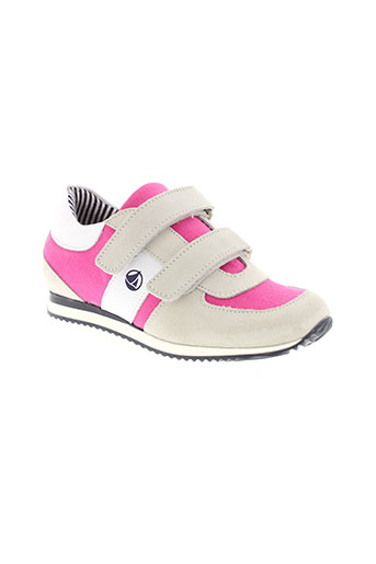 petit et bateau baskets fille de couleur rose