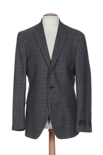 griffe noire vestes homme de couleur gris