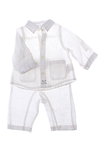 3 et pommes pantalon et veste garcon de couleur blanc (photo) 3 et pommes pantalon et veste garcon de couleur blanc (photo)