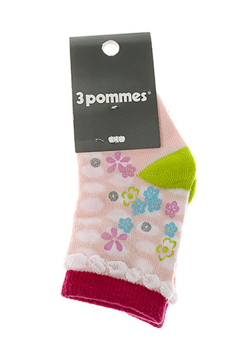 3 et pommes chaussette fille de couleur rose (photo) 3 et pommes chaussette fille de couleur rose (photo)