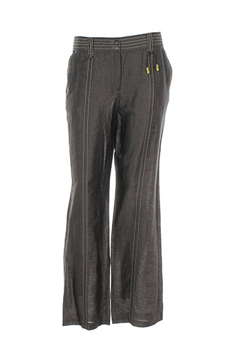 carole richard pantalons femme de couleur gris