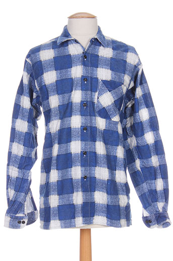 verte vallee chemises homme de couleur bleu