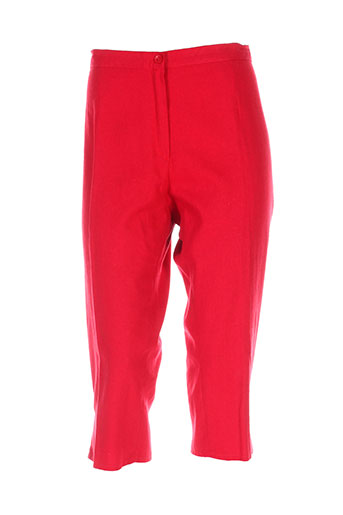 twef pantacourts femme de couleur rouge