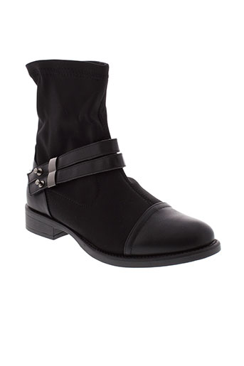 la et bottine et souriante boots femme de couleur noir