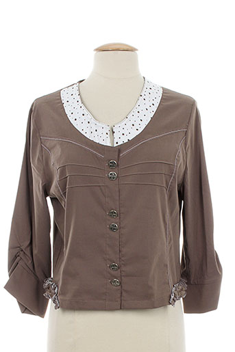plurielles vestes femme de couleur marron