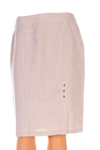 christine laure jupes femme de couleur beige