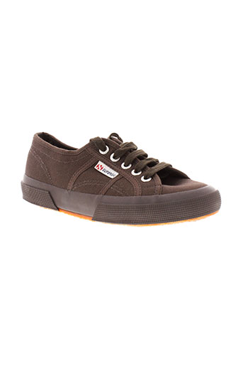 superga chaussures garçon de couleur marron