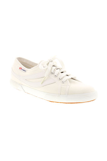 superga chaussures unisexe de couleur blanc