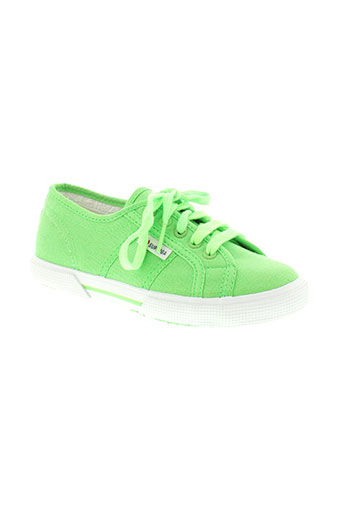 superga chaussures enfant de couleur vert