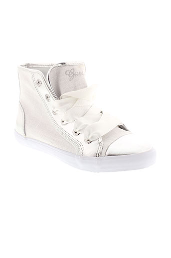 guess chaussures fille de couleur blanc