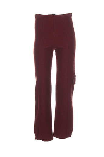 lauren vidal pantalons femme de couleur rouge