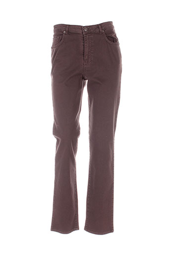 jean gabriel pantalons femme de couleur marron