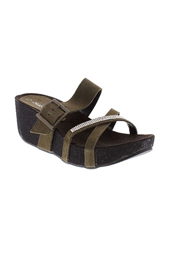 made et in et italy mules et sabots femme de couleur vert