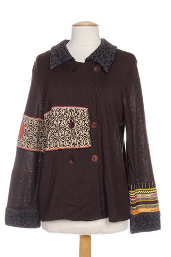 azuleros gilets femme de couleur marron