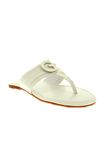 guess chaussures fille de couleur blanc
