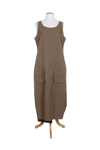 lauren vidal robes femme de couleur marron