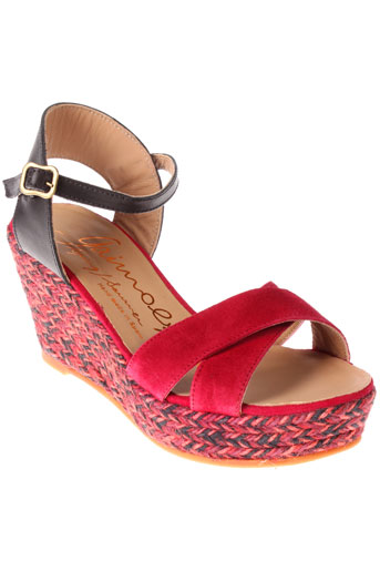 gaimo et espadrilles sandales et nu et pieds femme de couleur rose