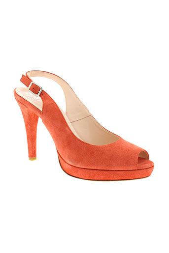 la belle shoes chaussures femme de couleur orange