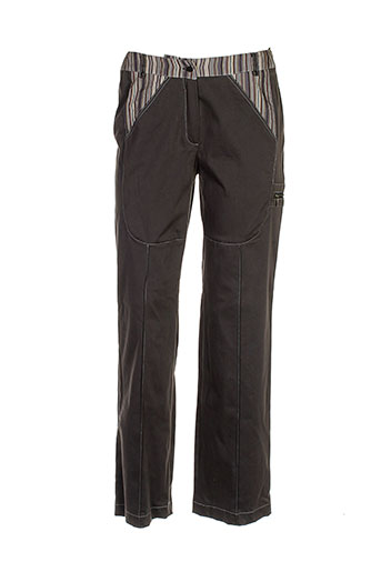 my way pantalons femme de couleur marron