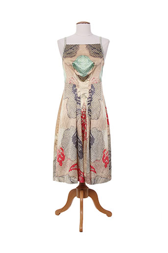 bleu blanc rouge robes femme de couleur beige