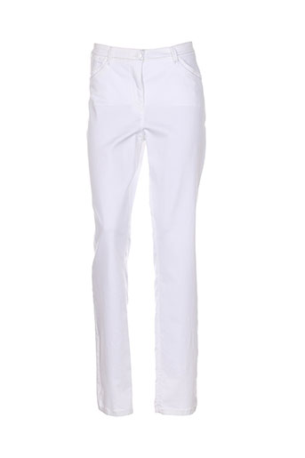 sbelt jeans pantalons femme de couleur blanc
