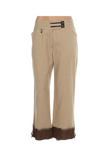equation pantacourts femme de couleur beige