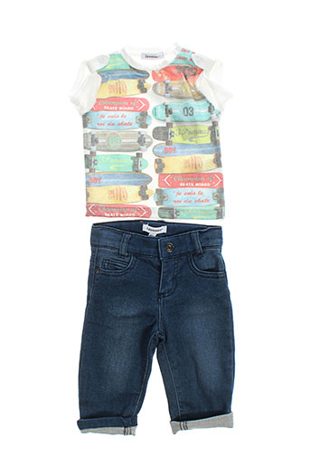 3 et pommes t et shirt et pantalon garcon de couleur bleu (photo) 3 et pommes t et shirt et pantalon garcon de couleur bleu (photo)