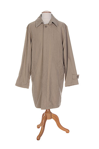 griffe noire manteaux homme de couleur beige