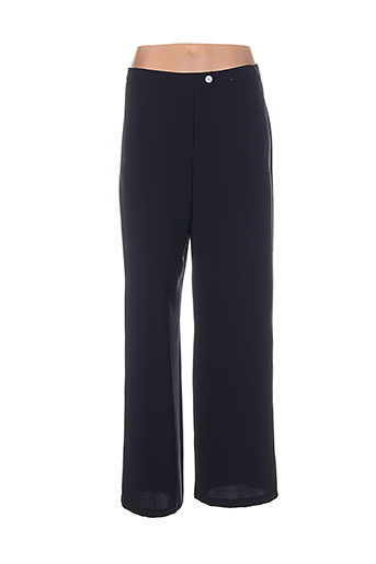 renatto bene pantalons femme de couleur bleu