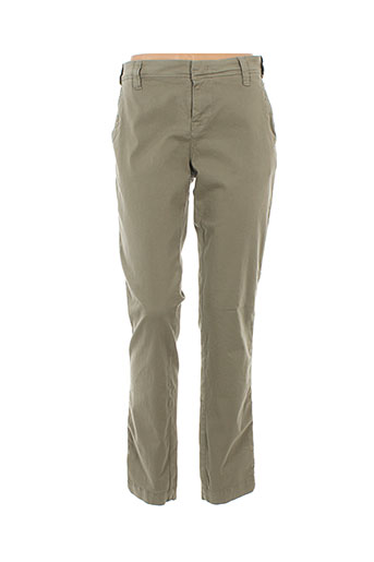 quiet pantalons femme de couleur vert